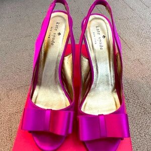 Kate Spade Fuchsia Slingback Heels